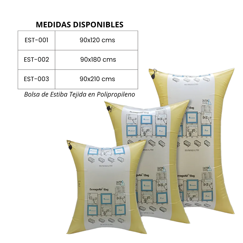 Medidas disponibles Bolsas de Estiba